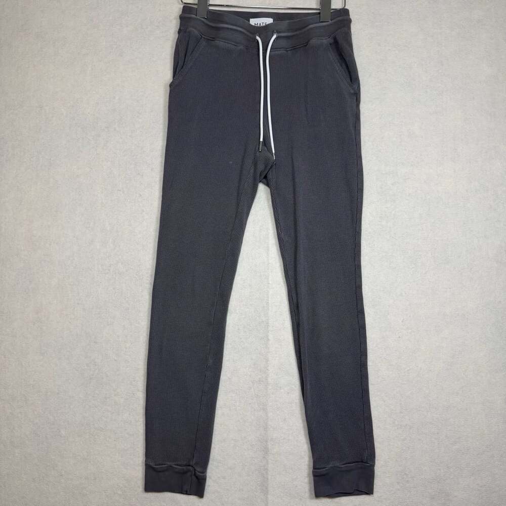 Mate The Label Pants Womens XS Waffle Joggers Size XS Gray Drawstring Sweatpants